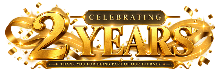 Celebrating 2 Years - Thank you for being part of our journey